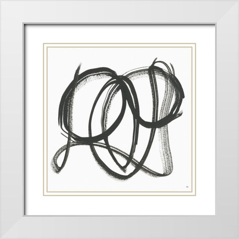 Along the Path III White Modern Wood Framed Art Print with Double Matting by Jill, Susan