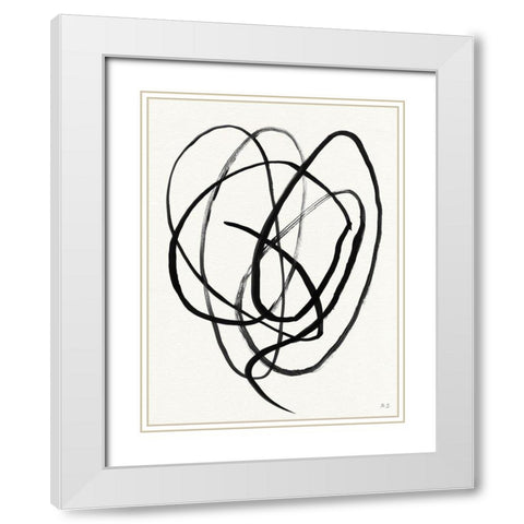 Skate Away I White Modern Wood Framed Art Print with Double Matting by Jill, Susan