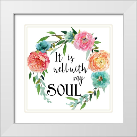 Bright Sentiment II White Modern Wood Framed Art Print with Double Matting by Robinson, Carol