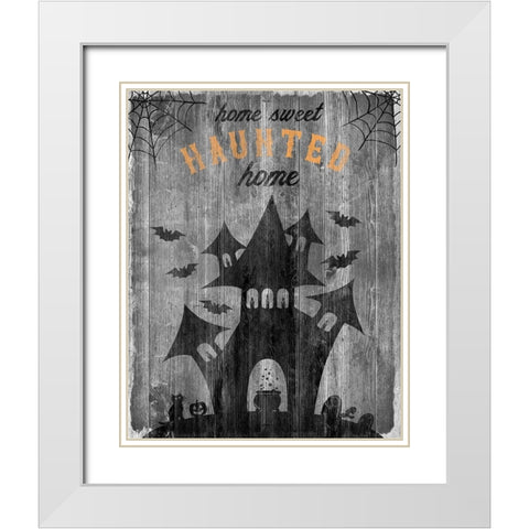 Haunted House White Modern Wood Framed Art Print with Double Matting by Carpentieri, Natalie