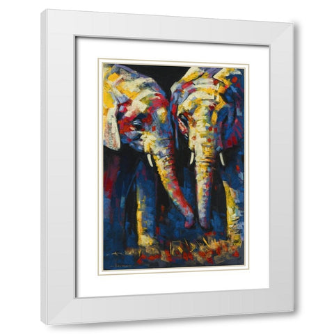 Vibrant Africa White Modern Wood Framed Art Print with Double Matting by Orme, E. Anthony