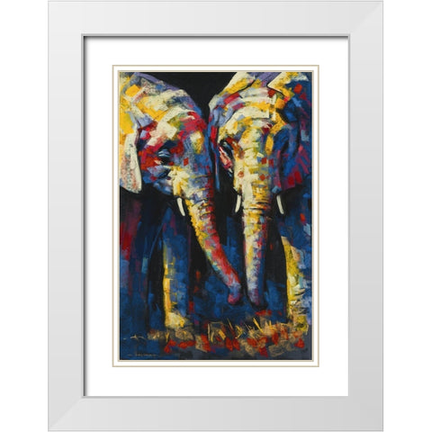 Vibrant Africa White Modern Wood Framed Art Print with Double Matting by Orme, E. Anthony