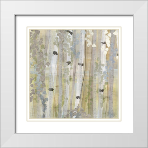 Spring Birch Grove I White Modern Wood Framed Art Print with Double Matting by Jill, Susan