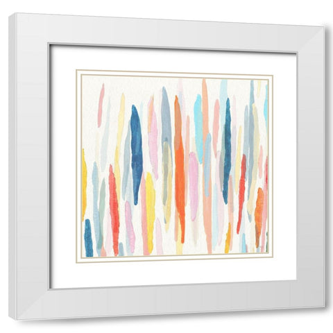 Rhythm and Color I White Modern Wood Framed Art Print with Double Matting by Jill, Susan
