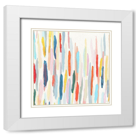 Rhythm and Color II White Modern Wood Framed Art Print with Double Matting by Jill, Susan