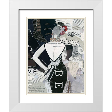 Fashion Mosaic II White Modern Wood Framed Art Print with Double Matting by Robinson, Carol