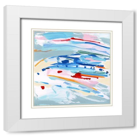 Waterway I White Modern Wood Framed Art Print with Double Matting by Jill, Susan