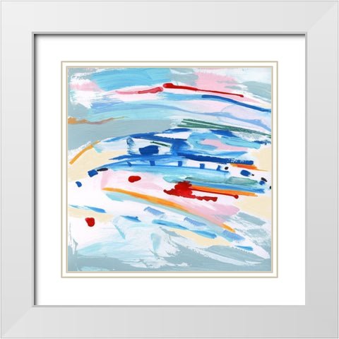 Waterway I White Modern Wood Framed Art Print with Double Matting by Jill, Susan