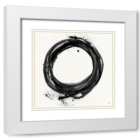 Into the Black White Modern Wood Framed Art Print with Double Matting by Jill, Susan