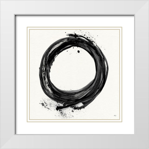 Into the Black White Modern Wood Framed Art Print with Double Matting by Jill, Susan
