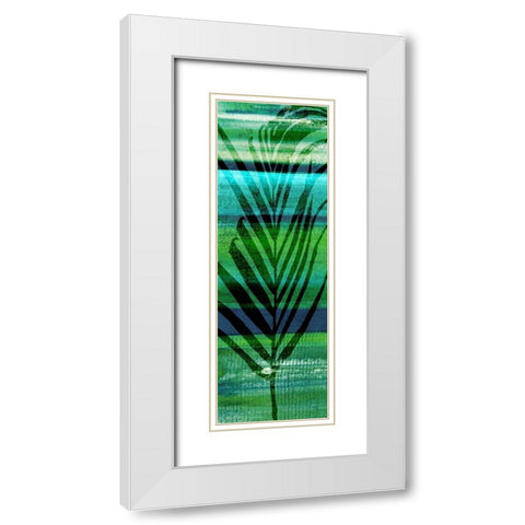Seychelles Palm I White Modern Wood Framed Art Print with Double Matting by Jill, Susan