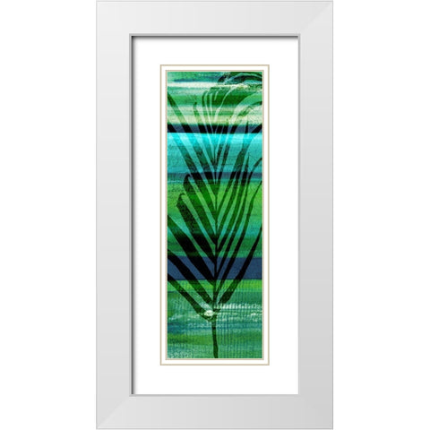 Seychelles Palm I White Modern Wood Framed Art Print with Double Matting by Jill, Susan