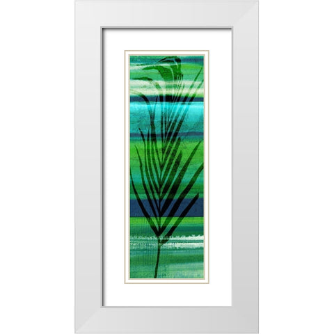 Seychelles Palm II White Modern Wood Framed Art Print with Double Matting by Jill, Susan
