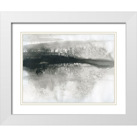 Lake Drama II White Modern Wood Framed Art Print with Double Matting by Robinson, Carol