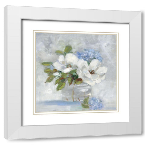 Opalescent White Modern Wood Framed Art Print with Double Matting by Swatland, Sally