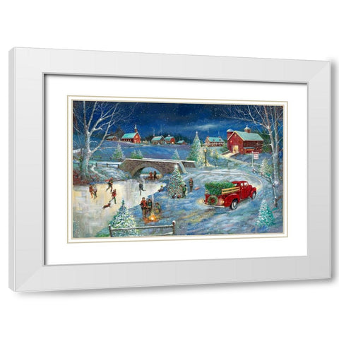 Warm Holidays Memories White Modern Wood Framed Art Print with Double Matting by Manning, Ruane