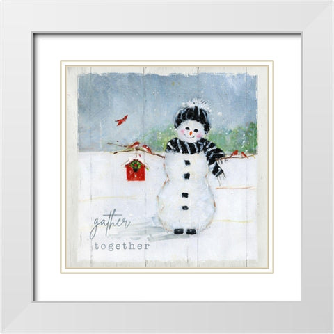 Winter Days White Modern Wood Framed Art Print with Double Matting by Swatland, Sally