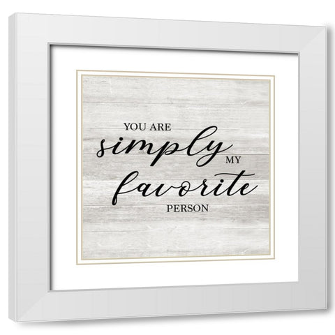 Simply Favorite White Modern Wood Framed Art Print with Double Matting by Carpentieri, Natalie