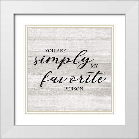 Simply Favorite White Modern Wood Framed Art Print with Double Matting by Carpentieri, Natalie