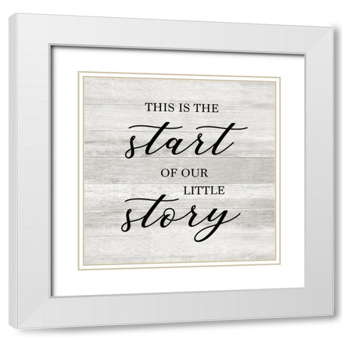 Story Start White Modern Wood Framed Art Print with Double Matting by Carpentieri, Natalie