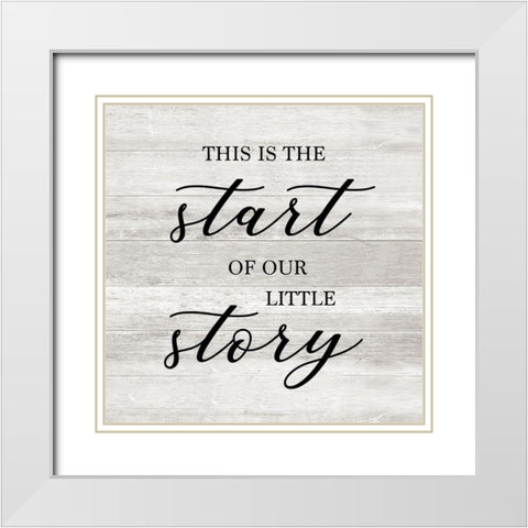 Story Start White Modern Wood Framed Art Print with Double Matting by Carpentieri, Natalie