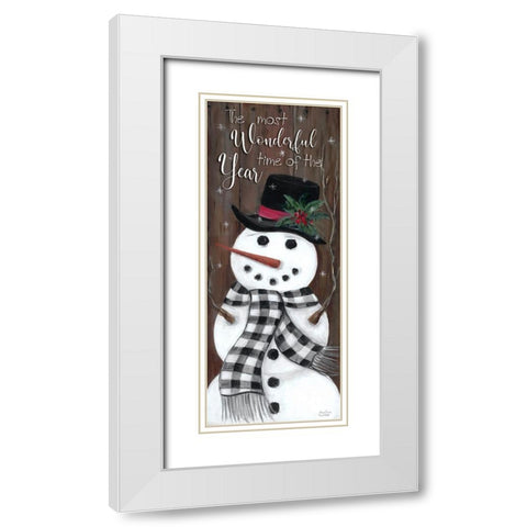 Most Wonderful White Modern Wood Framed Art Print with Double Matting by Dunlap, Marilyn