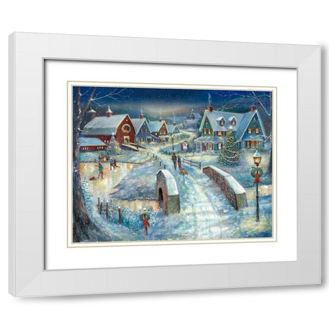 Home for the Holidays White Modern Wood Framed Art Print with Double Matting by Manning, Ruane