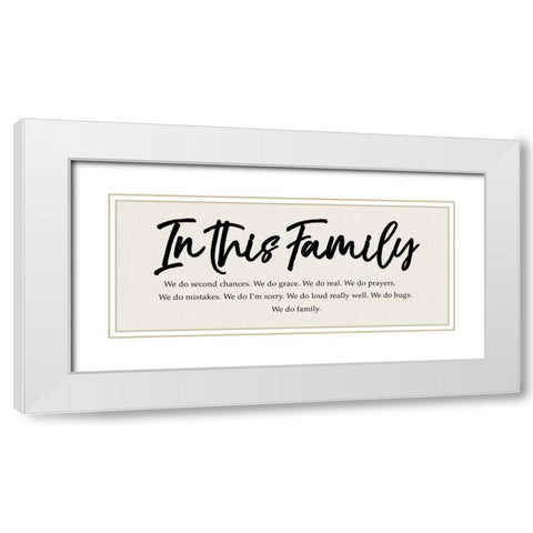 In this Family White Modern Wood Framed Art Print with Double Matting by CAD Designs