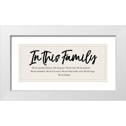In this Family White Modern Wood Framed Art Print with Double Matting by CAD Designs