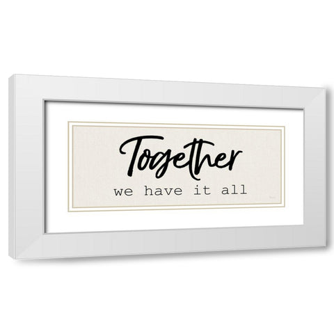 Together White Modern Wood Framed Art Print with Double Matting by Craven, Katrina