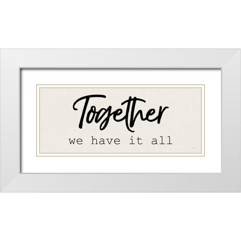 Together White Modern Wood Framed Art Print with Double Matting by Craven, Katrina
