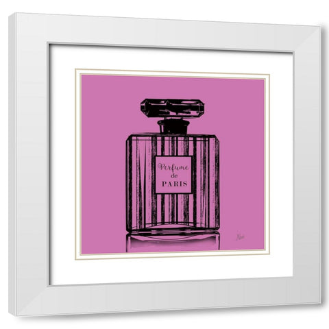 Pop Perfume II White Modern Wood Framed Art Print with Double Matting by Nan