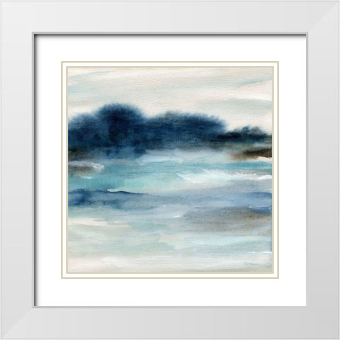By the Bay I White Modern Wood Framed Art Print with Double Matting by Robinson, Carol