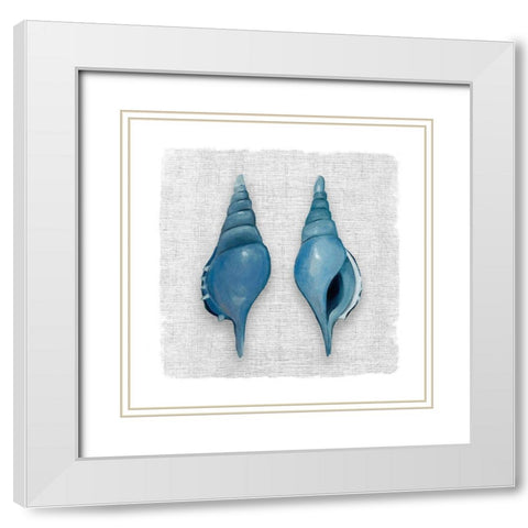 By the Sea Front I White Modern Wood Framed Art Print with Double Matting by Robinson, Carol