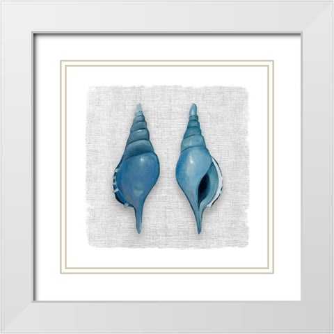 By the Sea Front I White Modern Wood Framed Art Print with Double Matting by Robinson, Carol