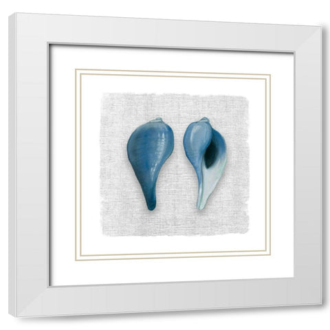 By the Sea Front II White Modern Wood Framed Art Print with Double Matting by Robinson, Carol