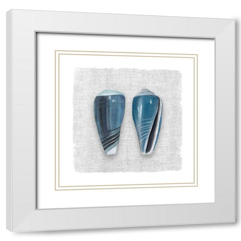By the Sea Front III White Modern Wood Framed Art Print with Double Matting by Robinson, Carol