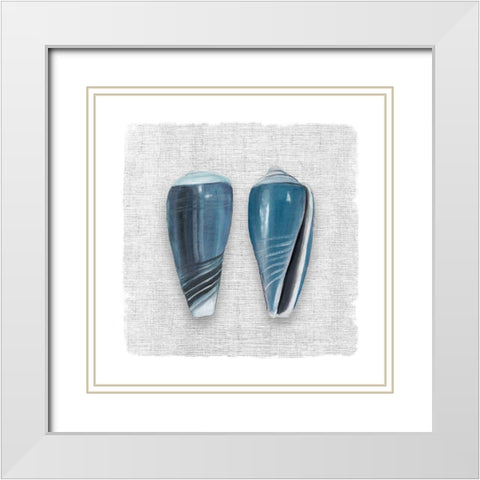 By the Sea Front III White Modern Wood Framed Art Print with Double Matting by Robinson, Carol