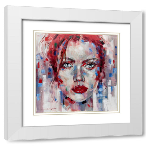 Hot Pop Girl III White Modern Wood Framed Art Print with Double Matting by Orme, E. Anthony