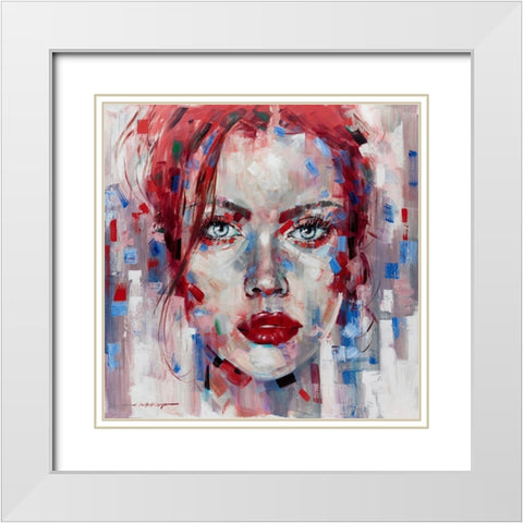 Hot Pop Girl III White Modern Wood Framed Art Print with Double Matting by Orme, E. Anthony