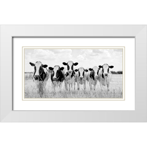 Grazing Pasture White Modern Wood Framed Art Print with Double Matting by Van de Goor, Lars
