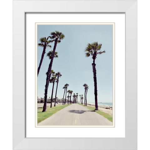 Path to Huntington Beach White Modern Wood Framed Art Print with Double Matting by Carpentieri, Natalie