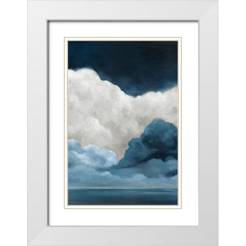 Natures Drama I White Modern Wood Framed Art Print with Double Matting by Robinson, Carol