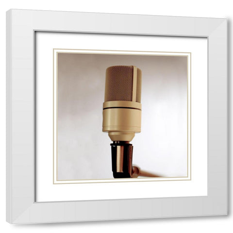 Mic I White Modern Wood Framed Art Print with Double Matting by Craven, Katrina