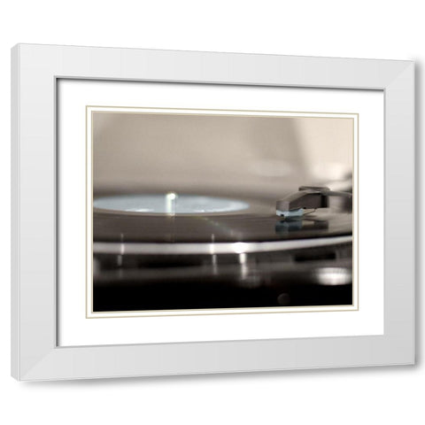 Record Player White Modern Wood Framed Art Print with Double Matting by Craven, Katrina