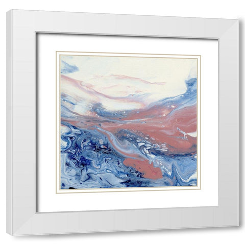Sunset Surf II White Modern Wood Framed Art Print with Double Matting by Craven, Katrina