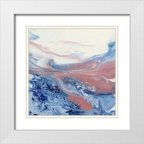 Sunset Surf II White Modern Wood Framed Art Print with Double Matting by Craven, Katrina
