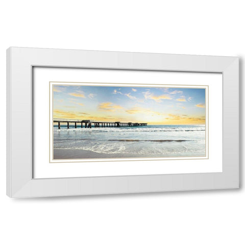 Pacific Beach White Modern Wood Framed Art Print with Double Matting by Carpentieri, Natalie