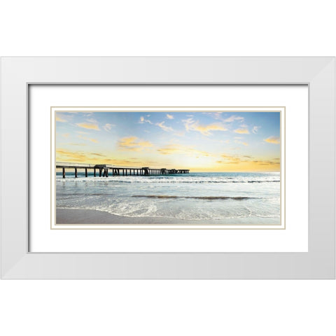 Pacific Beach White Modern Wood Framed Art Print with Double Matting by Carpentieri, Natalie