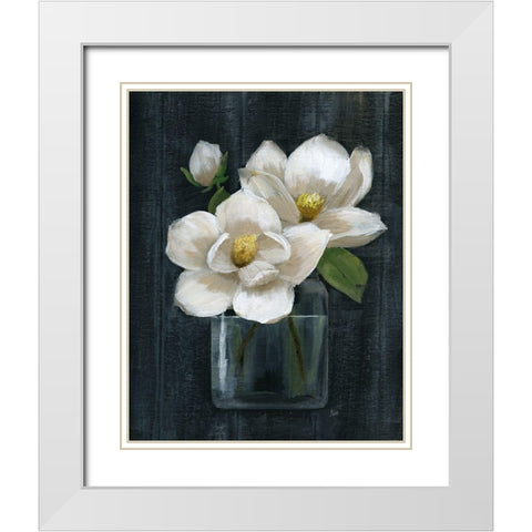 Chalkboard Beauty I White Modern Wood Framed Art Print with Double Matting by Nan